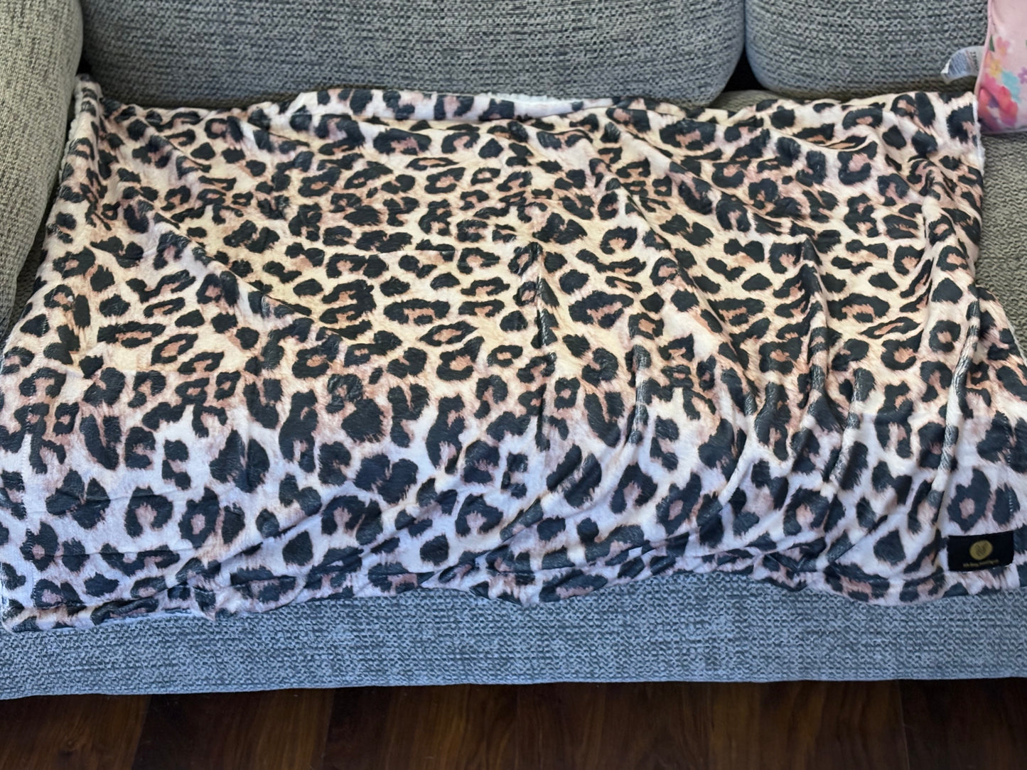 Animal print fleece blanket