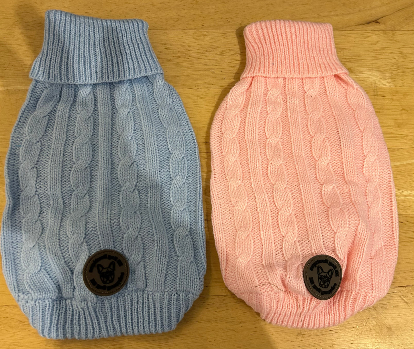 Knitted jumpers in a variety of colours