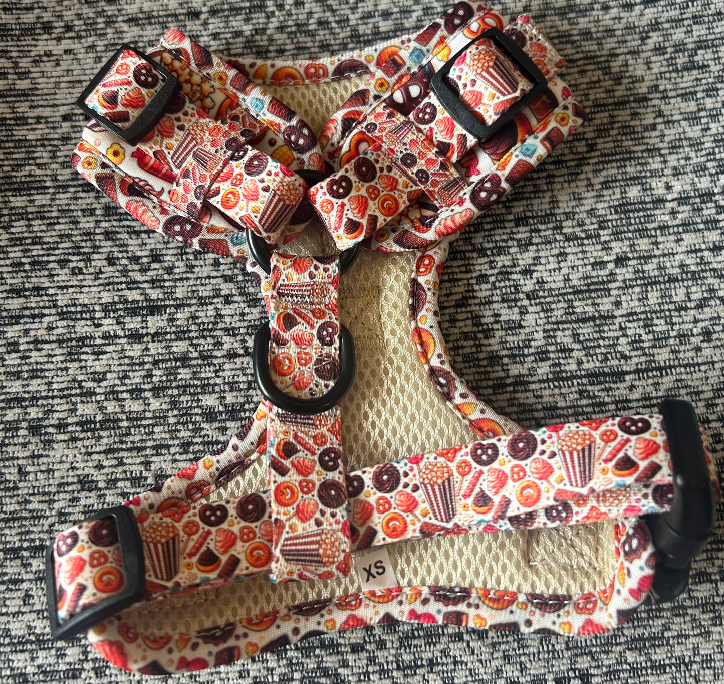 Sweet shop harness over the head