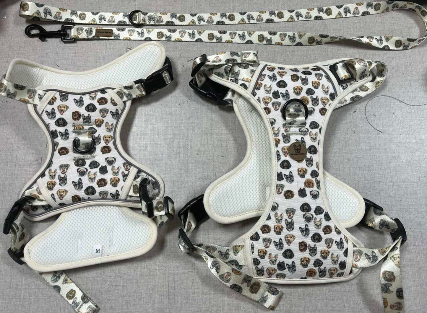 Dog face step in fully adjustable harness