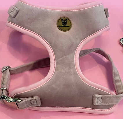Pink velvet harness